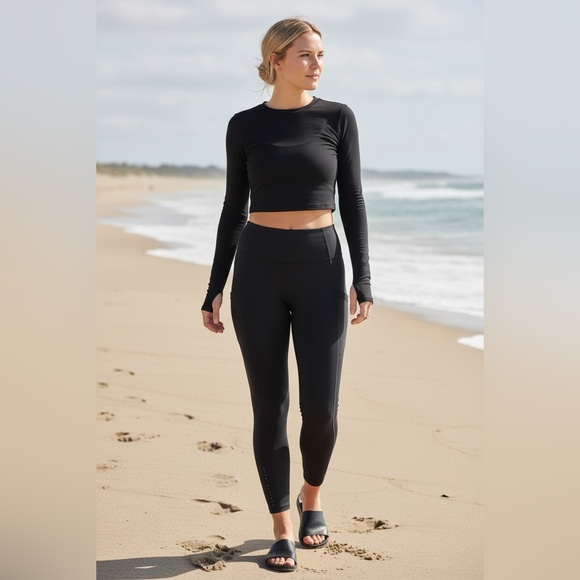 lululemon athletica Pants - Lululemon Softstreme High-Rise Straight-Leg Crop Pants Size 10
